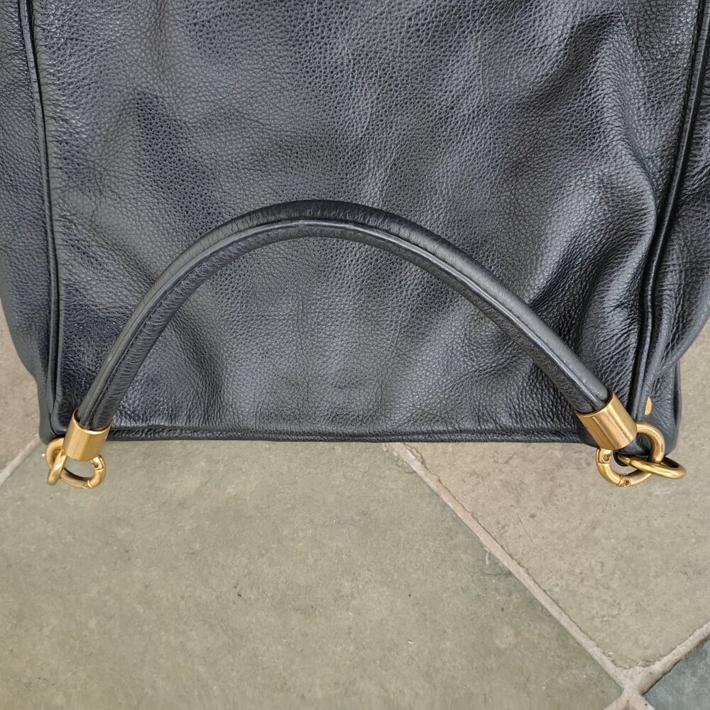 Marc by Marc Jacobs Black Leather Gold Hardware Shoulder Bag - Picture 10 of 13